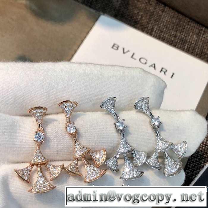 大人の可愛さを引き立て ブルガリ BVLGARI 大人カジュアル夏ファッション2019 ピアス 甘過ぎず大人な印象に 2色可選