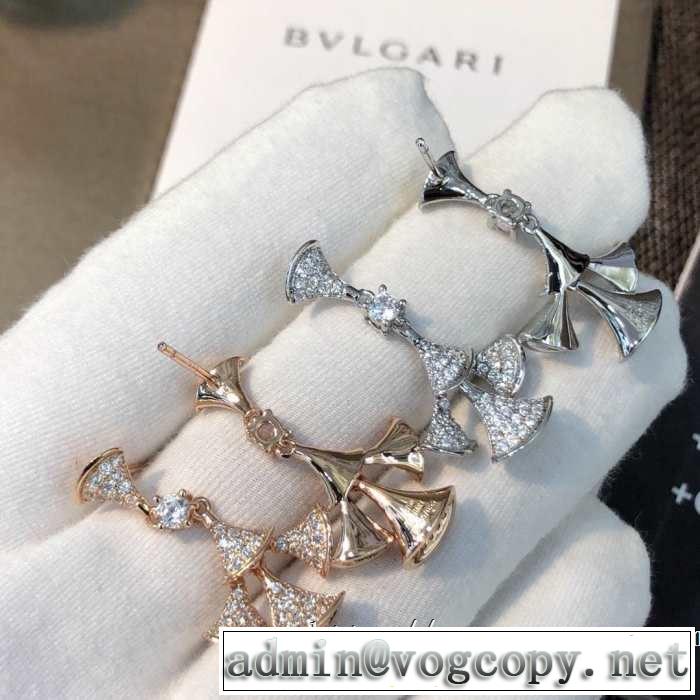 大人の可愛さを引き立て ブルガリ BVLGARI 大人カジュアル夏ファッション2019 ピアス 甘過ぎず大人な印象に 2色可選