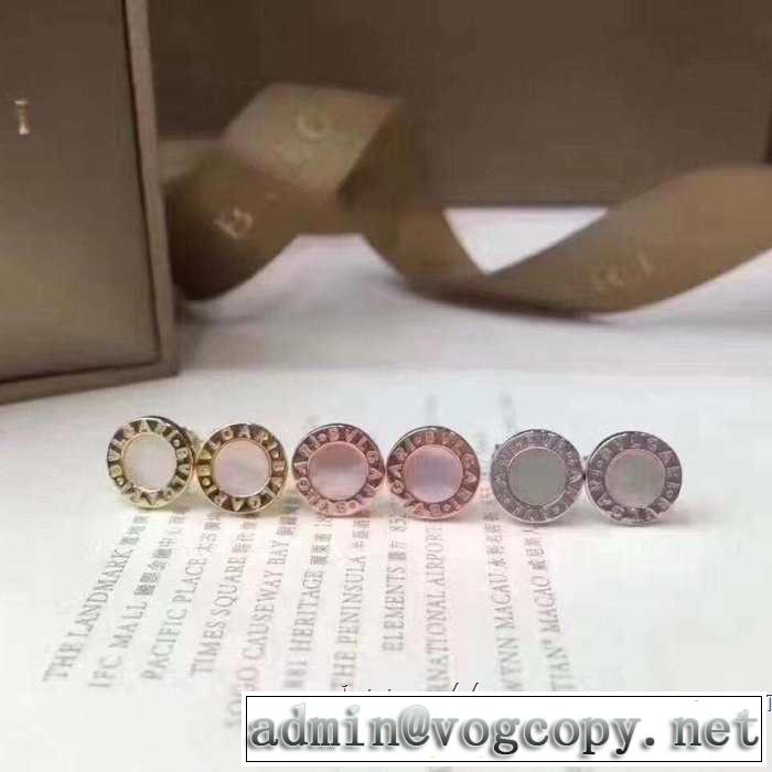 ブルガリ おしゃれな夏ファッション2019 BVLGARI 気持ちいい真夏日にぴったり ピアス  3色可選 季節感のあるファッション