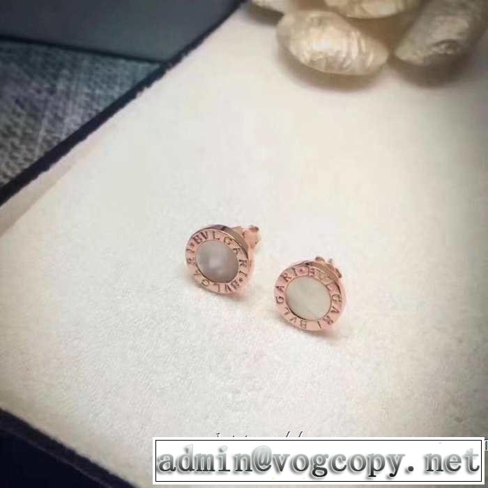 ブルガリ おしゃれな夏ファッション2019 BVLGARI 気持ちいい真夏日にぴったり ピアス  3色可選 季節感のあるファッション