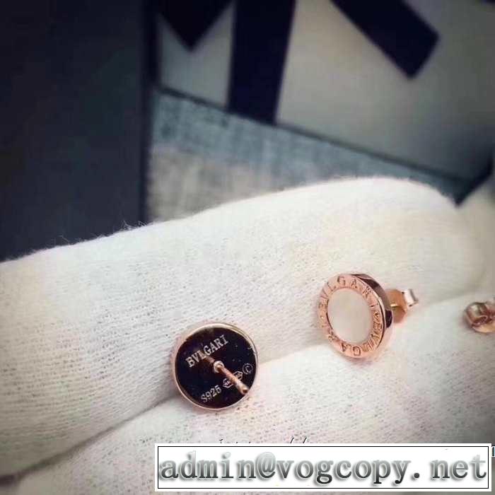 ブルガリ おしゃれな夏ファッション2019 BVLGARI 気持ちいい真夏日にぴったり ピアス  3色可選 季節感のあるファッション