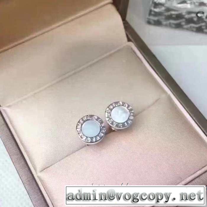 ブルガリ おしゃれな夏ファッション2019 BVLGARI 気持ちいい真夏日にぴったり ピアス  3色可選 季節感のあるファッション