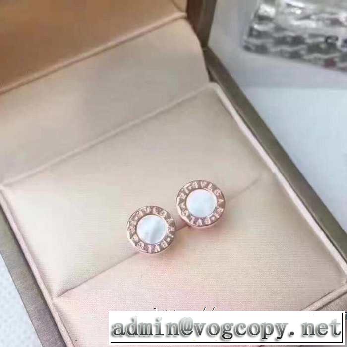 ブルガリ おしゃれな夏ファッション2019 BVLGARI 気持ちいい真夏日にぴったり ピアス  3色可選 季節感のあるファッション