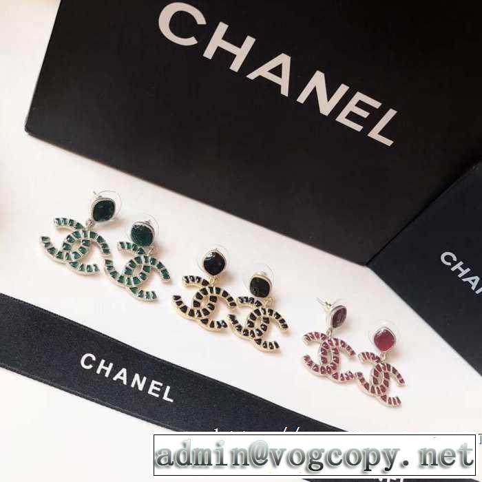 3色可選 魅力的な今年らしい  ピアス 最新のトレンドブランド人気的 CH CH【2019春夏】最新コレクション 