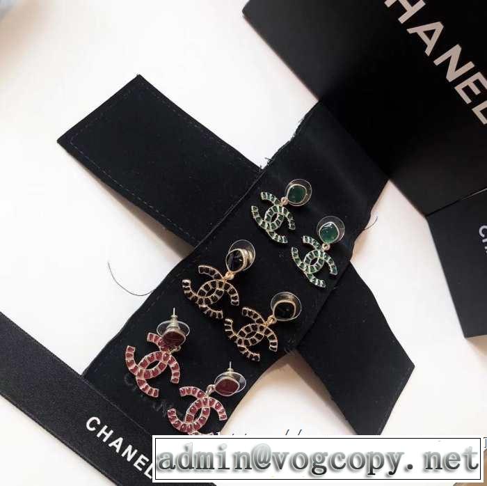 3色可選 魅力的な今年らしい  ピアス 最新のトレンドブランド人気的 CH CH【2019春夏】最新コレクション