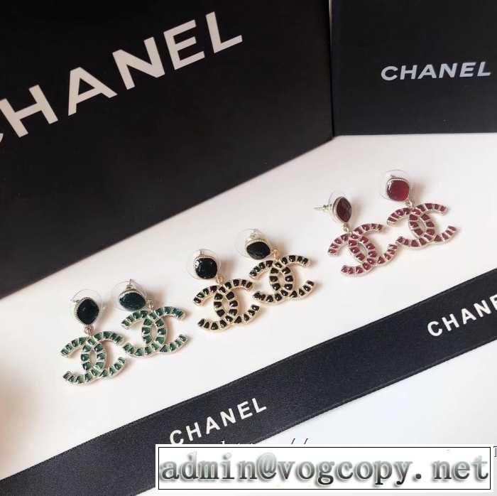 3色可選 魅力的な今年らしい  ピアス 最新のトレンドブランド人気的 CH CH【2019春夏】最新コレクション