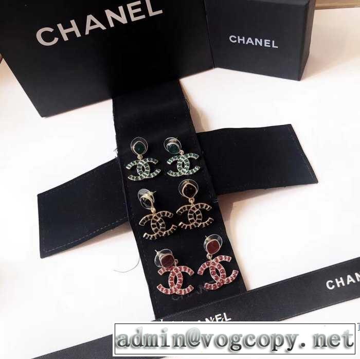 3色可選 魅力的な今年らしい  ピアス 最新のトレンドブランド人気的 CH CH【2019春夏】最新コレクション