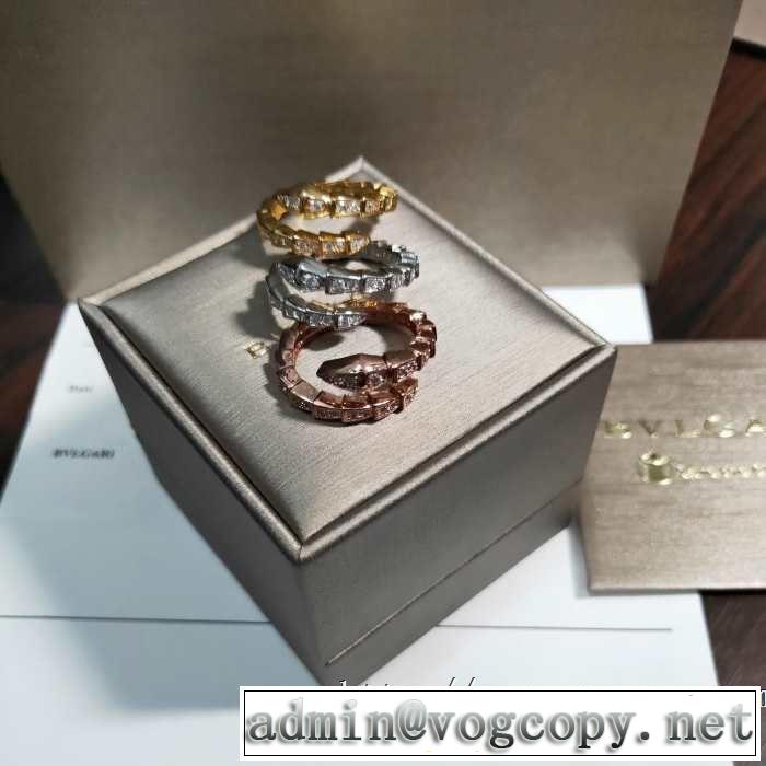 3色可選 オシャレ印象で人気の高い ブルガリ BVLGARI リング/指輪 季節をまたい新作アイテム 2019即旬な装いに 
