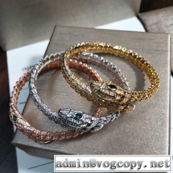 3色可選オシャレ印象で人気の高い ブルガリ BVLGARI 2019即旬な装いに ブレスレット お洒落トレンド人気