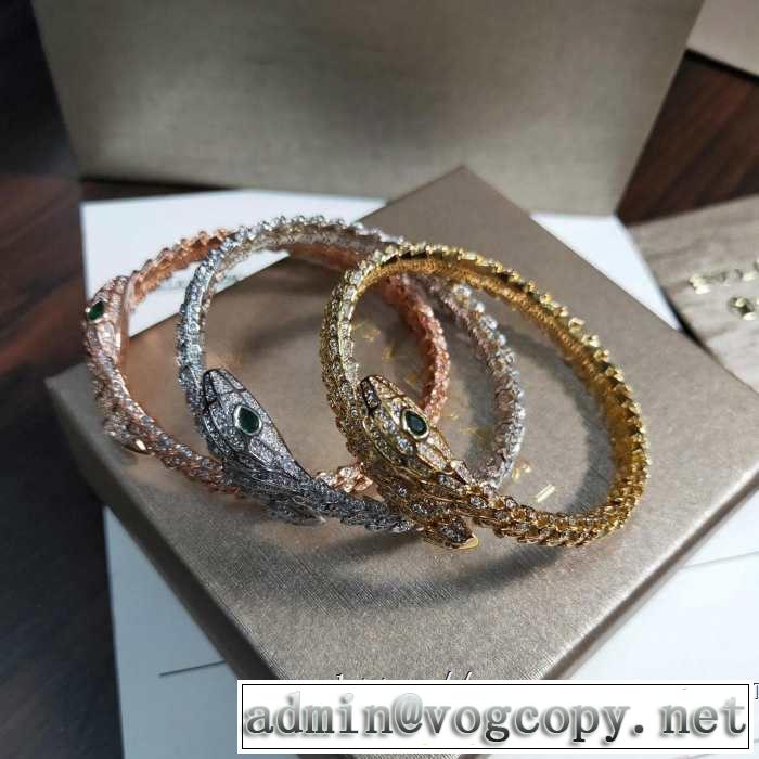 3色可選オシャレ印象で人気の高い ブルガリ BVLGARI 2019即旬な装いに ブレスレット お洒落トレンド人気