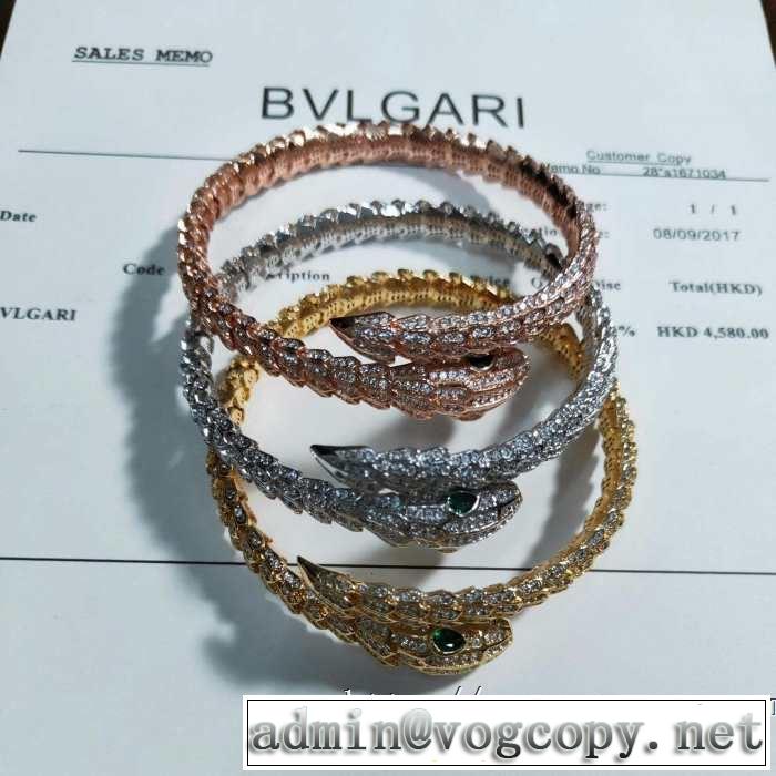 3色可選オシャレ印象で人気の高い ブルガリ BVLGARI 2019即旬な装いに ブレスレット お洒落トレンド人気