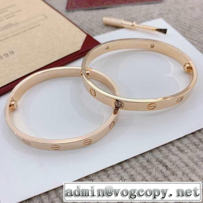 大人っぽく着こなし カルティエ 春夏の流行り2019新品 CARTIER ブレスレット 2色可選 好印象な上品スタイル