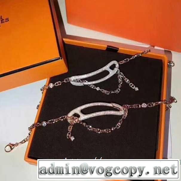 ブレスレット元気な印象のコーデ  エルメス HERMES 2色可選 2019春夏トレンドアイテム 