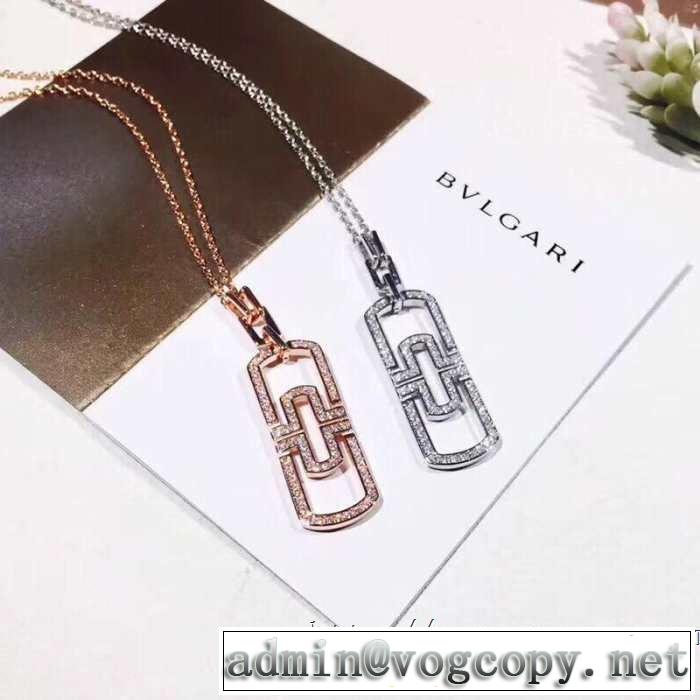オシャレ印象で人気の高い 2019春夏は人気定番 ブルガリ BVLGARI ネックレス 2色可選