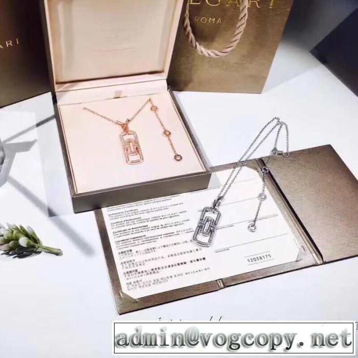 オシャレ印象で人気の高い 2019春夏は人気定番 ブルガリ BVLGARI ネックレス 2色可選