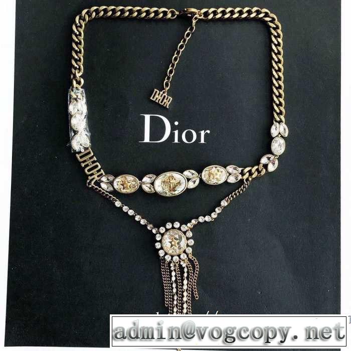 一気にトレンド感満載な着こなし 春夏の流行り2019新品 ディオール DIOR ネックレス