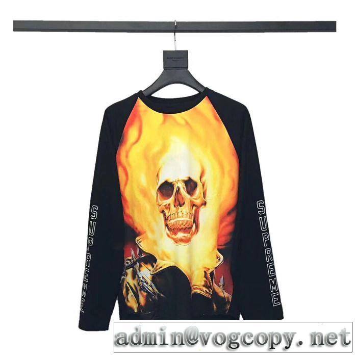 大人カジュアル夏ファッション2019 SUPREME Tシャツ/長袖 オシャレ印象で人気の高い 2色可選