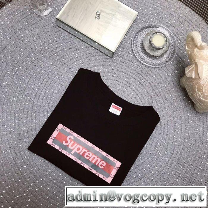 2019SSのトレンド商品 おしゃれデザインも大人気 シュプリーム SUPREME 半袖Tシャツ 3色可選