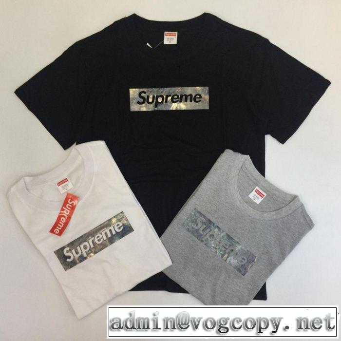3色可選 おしゃれな夏ファッション2019 リッチな印象に シュプリーム SUPREME 半袖Tシャツ