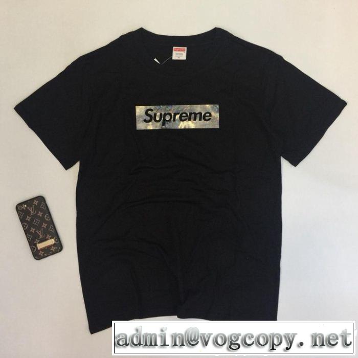 3色可選 おしゃれな夏ファッション2019 リッチな印象に シュプリーム SUPREME 半袖Tシャツ