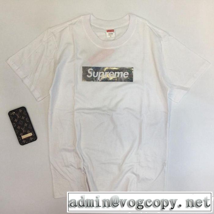 3色可選 おしゃれな夏ファッション2019 リッチな印象に シュプリーム SUPREME 半袖Tシャツ