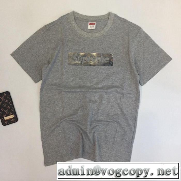 3色可選 おしゃれな夏ファッション2019 リッチな印象に シュプリーム SUPREME 半袖Tシャツ