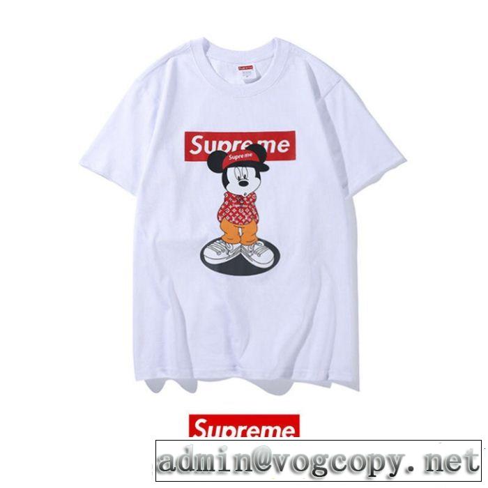 シュプリーム SUPREME 半袖Tシャツ 2色可選 2019年の春夏に着たい グッと大人っぽい印象に