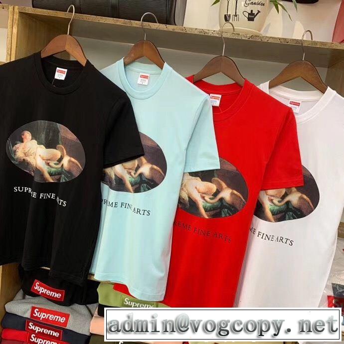 SUPREME 半袖Tシャツ 4色可選 2019年の夏のマスト リラックススタイルが実現 シュプリーム
