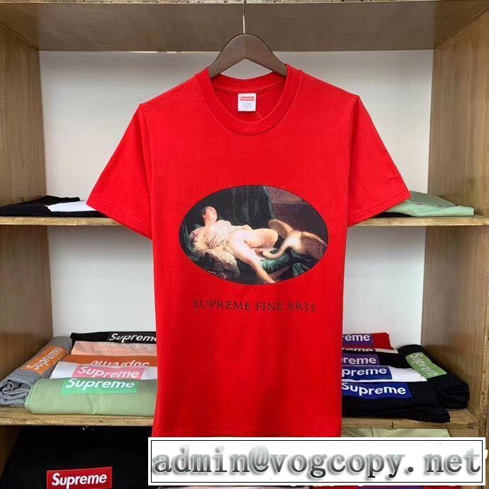 SUPREME 半袖Tシャツ 4色可選 2019年の夏のマスト リラックススタイルが実現 シュプリーム