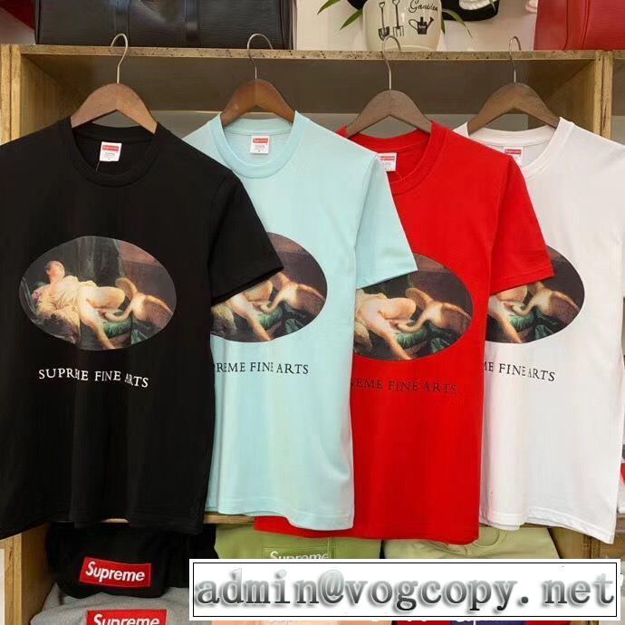 SUPREME 半袖Tシャツ 4色可選 2019年の夏のマスト リラックススタイルが実現 シュプリーム