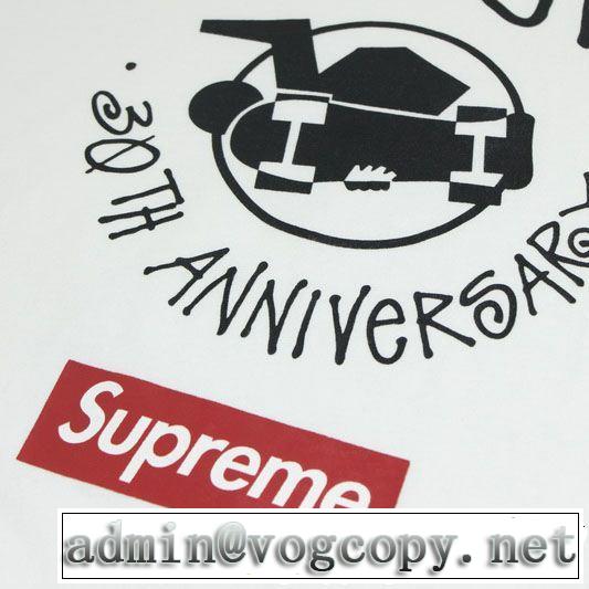 2色可選 おしゃれな夏ファッション2019 Supreme x Stussy 30th Anniversary Tee シュプリーム SUPREME 半袖Tシャツ