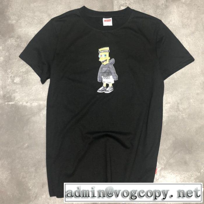 涼しげに演出 シュプリーム SUPREME 半袖Tシャツ 2色可選 大人カジュアル夏ファッション2019