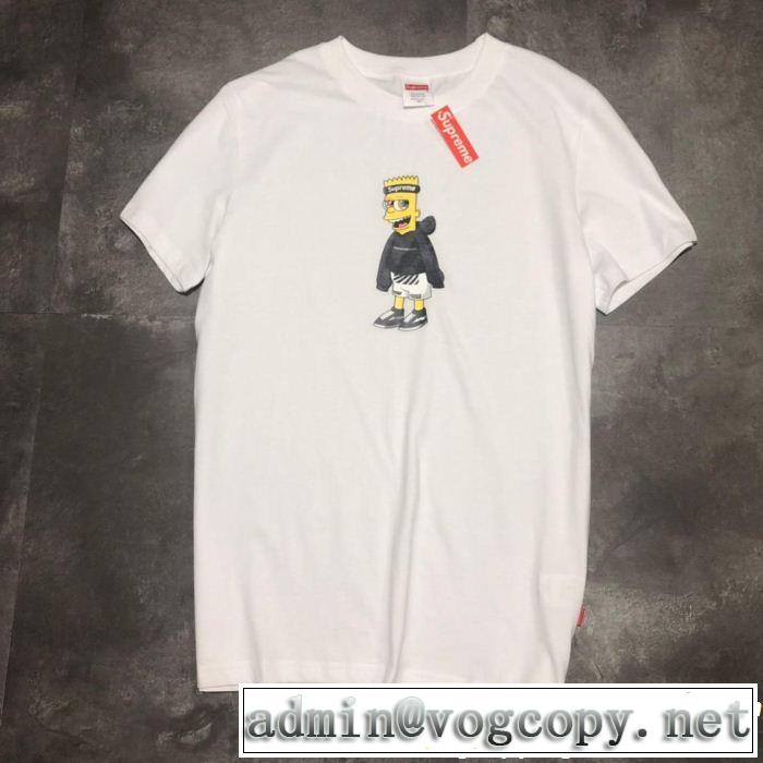 涼しげに演出 シュプリーム SUPREME 半袖Tシャツ 2色可選 大人カジュアル夏ファッション2019