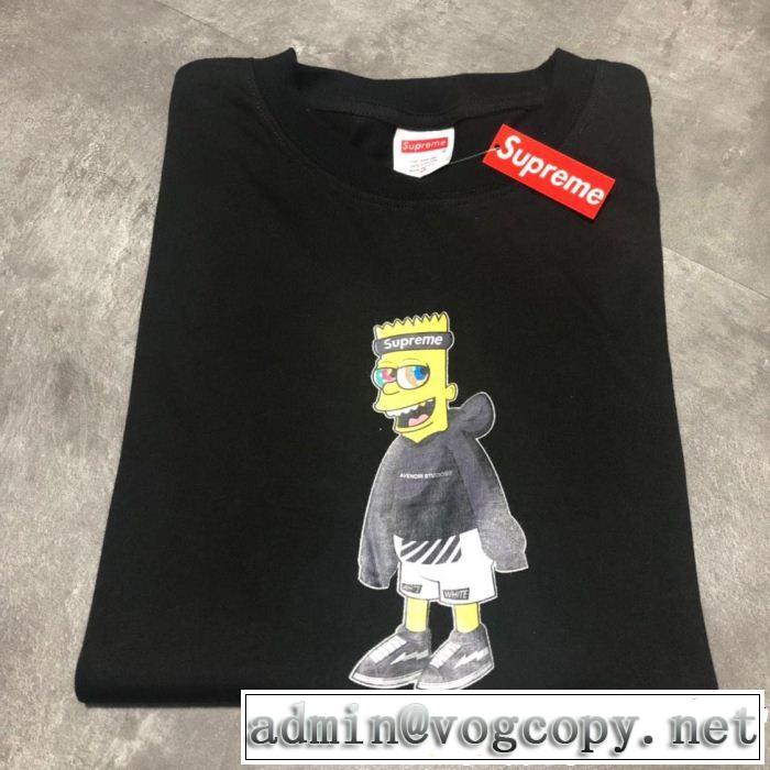 涼しげに演出 シュプリーム SUPREME 半袖Tシャツ 2色可選 大人カジュアル夏ファッション2019