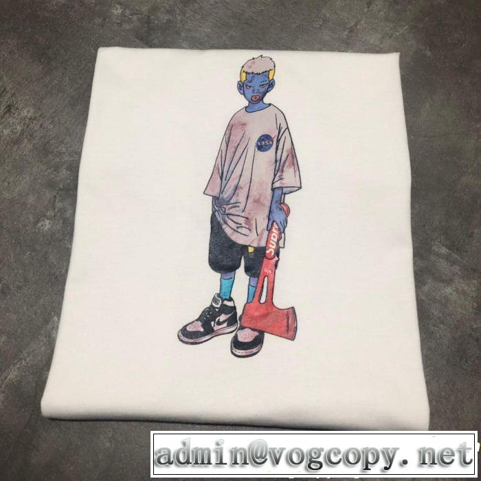 SUPREME 半袖Tシャツ 2色可選 《2019年》今、注目のストリート 風通しのよい シュプリーム