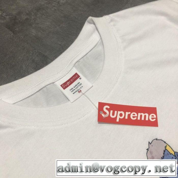 SUPREME 半袖Tシャツ 2色可選 《2019年》今、注目のストリート 風通しのよい シュプリーム