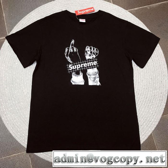  元気な印象のコーデ シュプリーム夏らしい季節感 SUPREME  Tシャツ/半袖 2色可選 2019SS