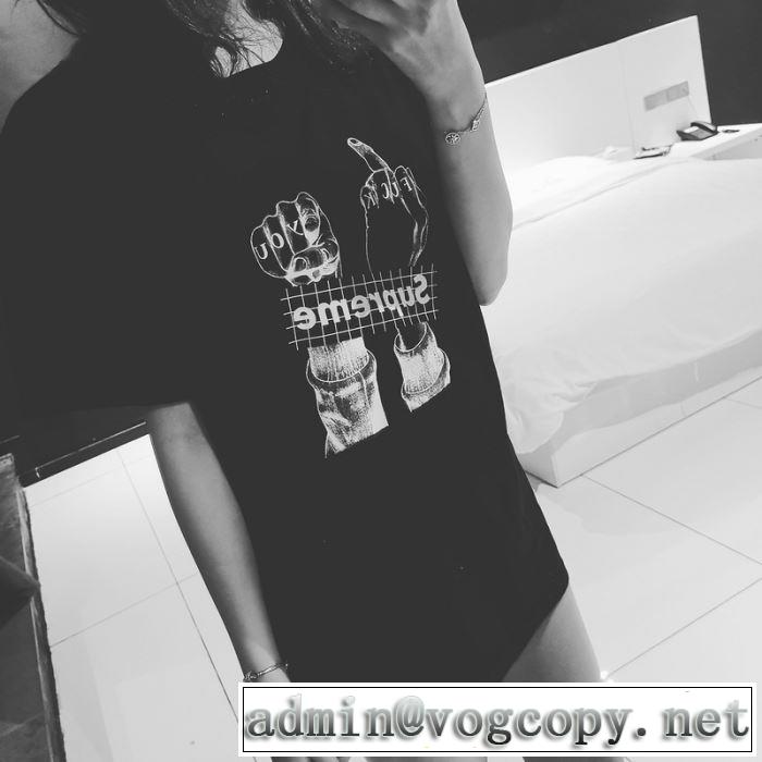 元気な印象のコーデ シュプリーム夏らしい季節感 SUPREME  Tシャツ/半袖 2色可選 2019SS