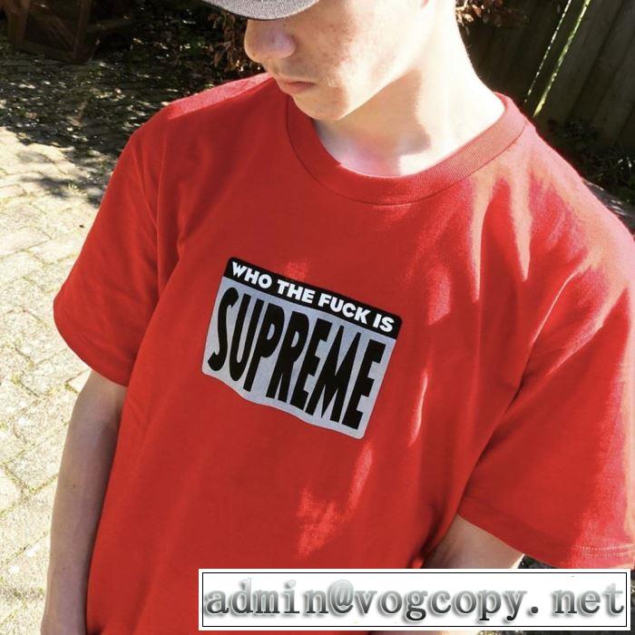 Supreme 19SS Who The Fuck Tee 知的な夏のスタイル Tシャツ/半袖 4色可選 今流行りの最新コレクション
