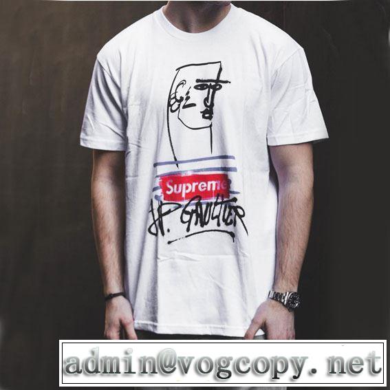 すっきりした印象に Tシャツ/半袖 2色可選 Supreme &times; Jean Paul Gaultier Tee 2019春夏は人気定番