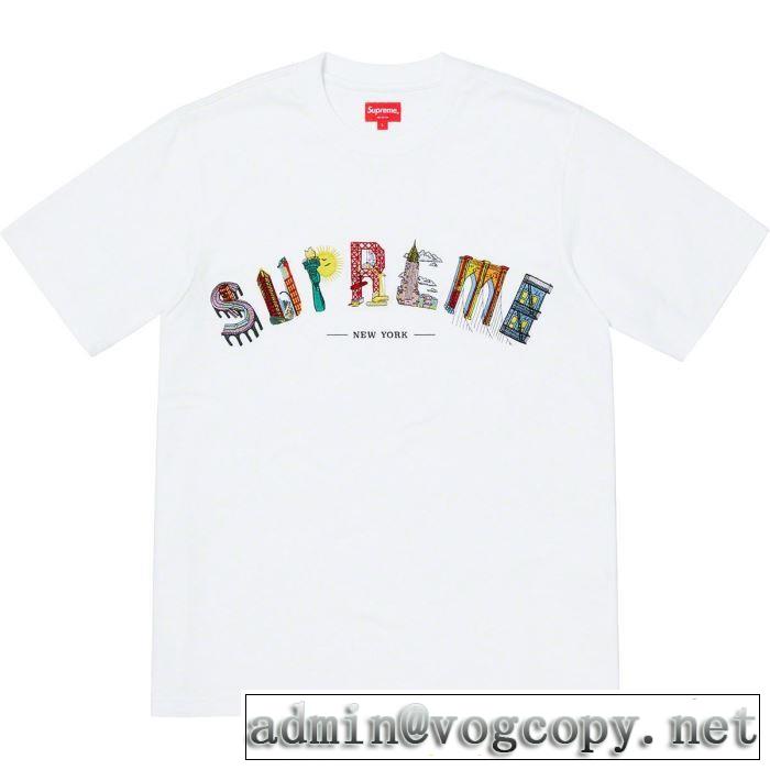 SUPREME 19SS City Arc Tee  リラックス感のあるゆったり Tシャツ/半袖 2色可選 オシャレアイテム