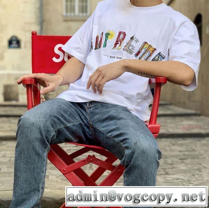 SUPREME 19SS City Arc Tee  リラックス感のあるゆったり Tシャツ/半袖 2色可選 オシャレアイテム