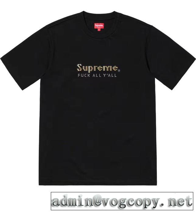 今シーズン注目のデザイン Supreme 19ss Gold Bars Tee 2019春夏のトレンド新商品 シャツ/半袖 2色可選