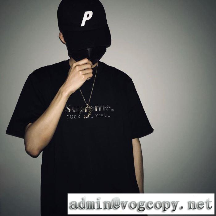 今シーズン注目のデザイン Supreme 19ss Gold Bars Tee 2019春夏のトレンド新商品 シャツ/半袖 2色可選