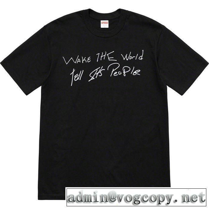 柔らかい印象に上質 SUPREME Buju Banton Wake The World Tee  シャツ/半袖 2色可選 2019春夏のトレンド新商品