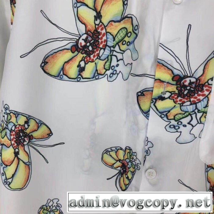 19SS Gonz Butterfly Shirt 魅力的なカラー使い シャツ/半袖 おしゃれな大人の着こなし
