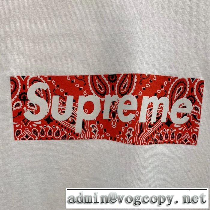ぜひ今年のトレンドをチェックBox Supreme 01FW Paisley Box Logo Tee  シャツ/半袖 4色可選