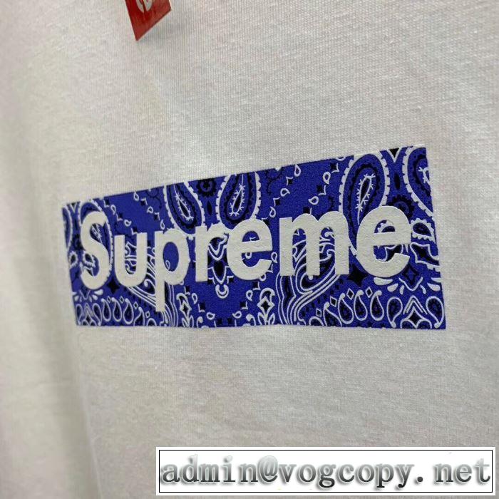 ぜひ今年のトレンドをチェックBox Supreme 01FW Paisley Box Logo Tee  シャツ/半袖 4色可選