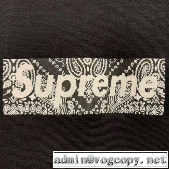 ぜひ今年のトレンドをチェックBox Supreme 01FW Paisley Box Logo Tee  シャツ/半袖 4色可選