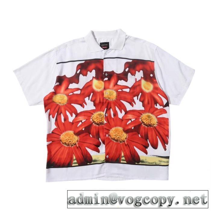 注目度が高まり最新コレクション  SupremeJean Paul Gaultier Flower Power Rayon Shirt   シャツ/半袖 2色可選